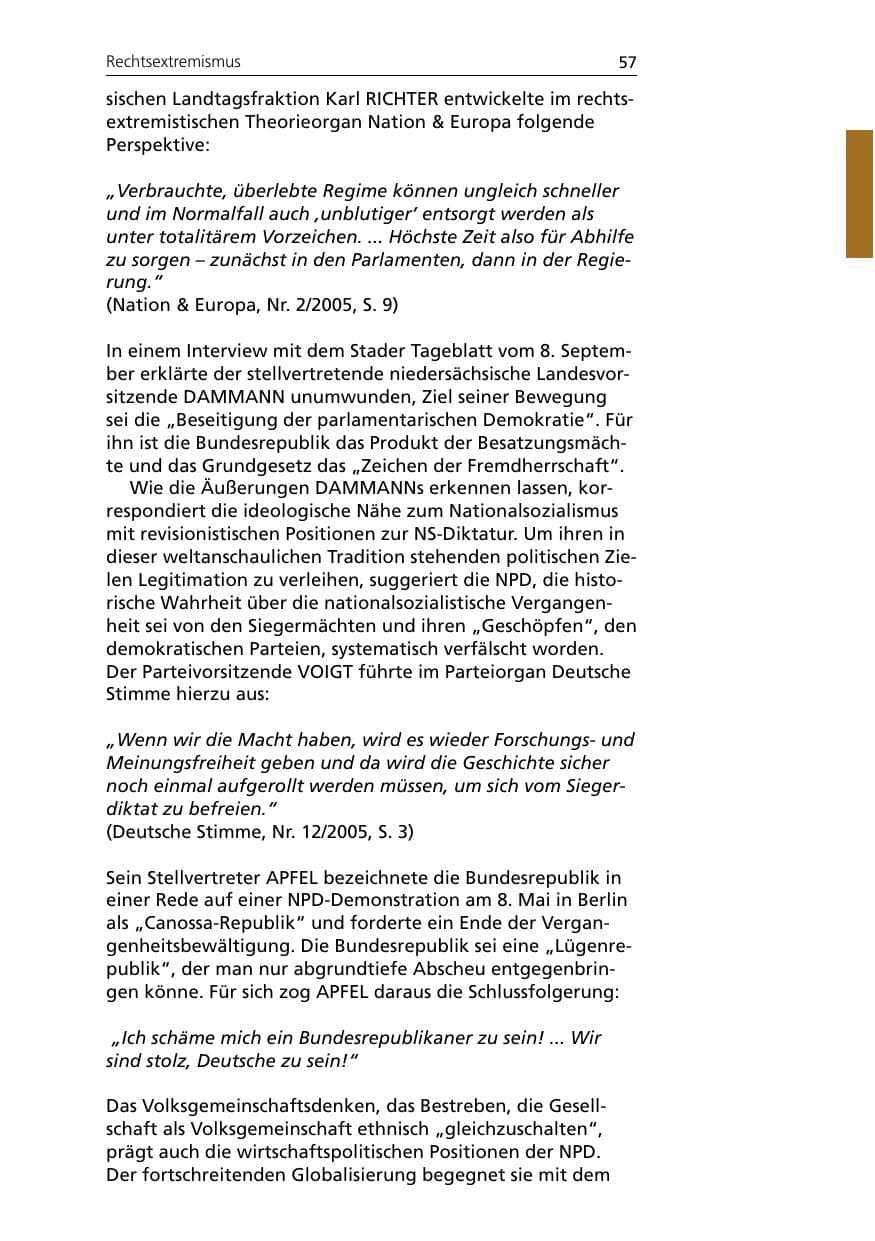Seite 57 des Verfassungsschutzbericht 2005 Niedersachsen