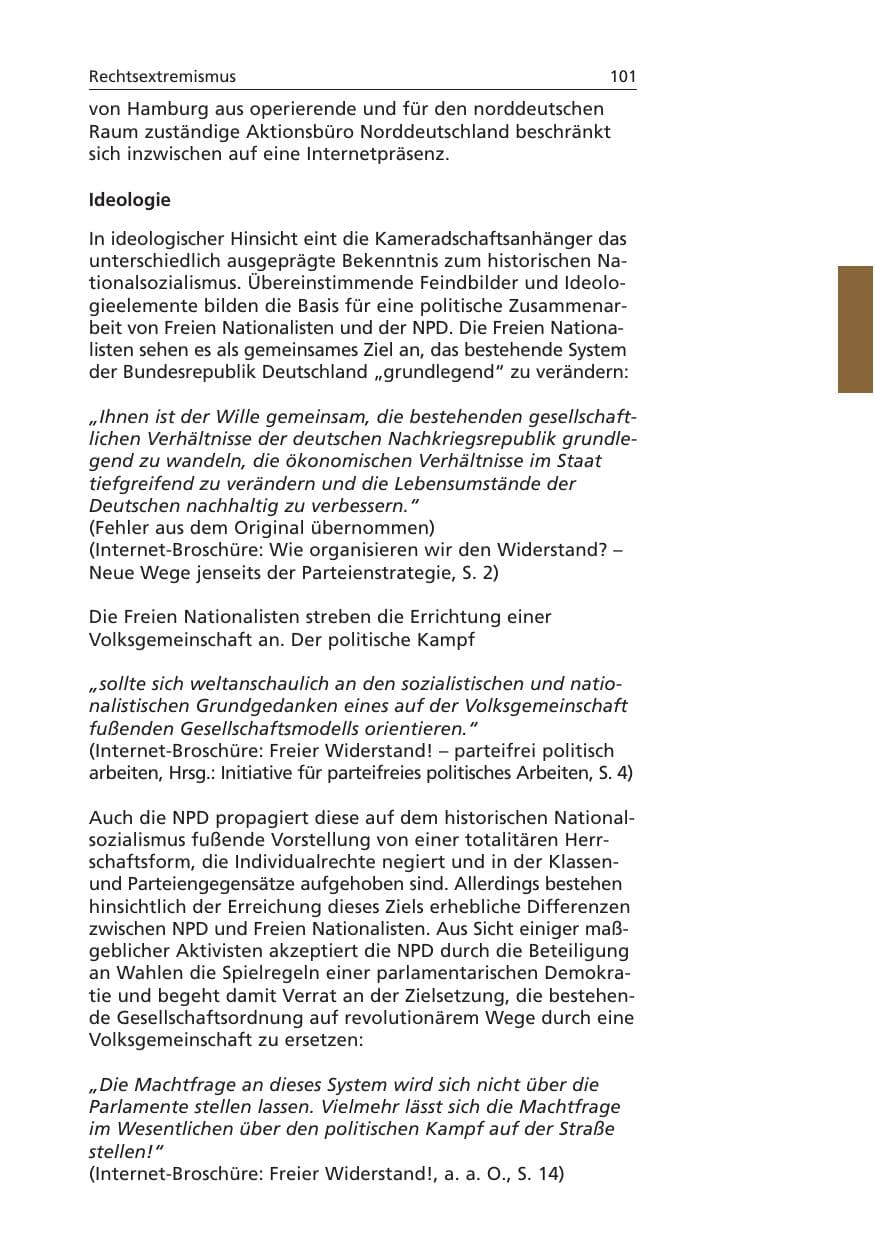 Seite 102 des Verfassungsschutzbericht 2006 Niedersachsen