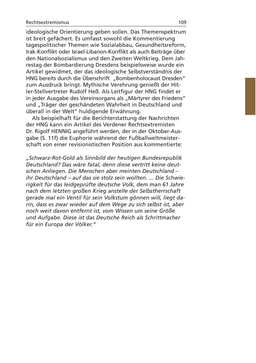 Seite 110 des Verfassungsschutzbericht 2006 Niedersachsen