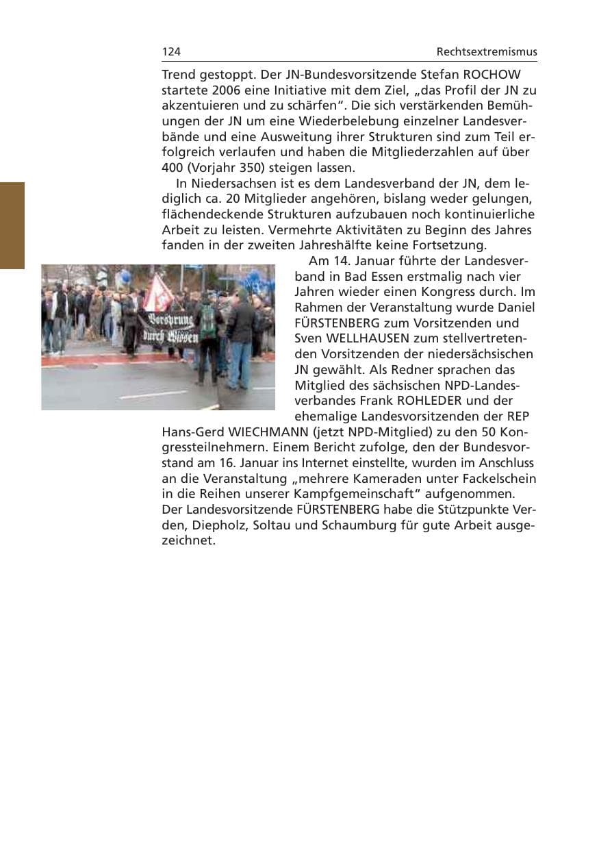 Seite 125 des Verfassungsschutzbericht 2006 Niedersachsen