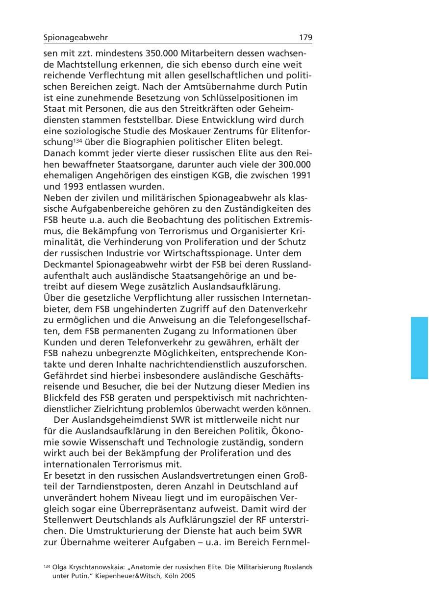 Seite 180 des Verfassungsschutzbericht 2006 Niedersachsen