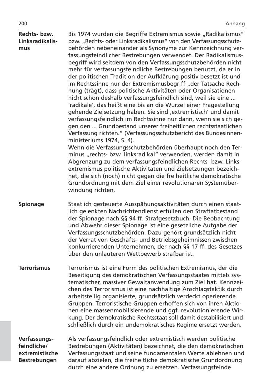 Seite 201 des Verfassungsschutzbericht 2006 Niedersachsen