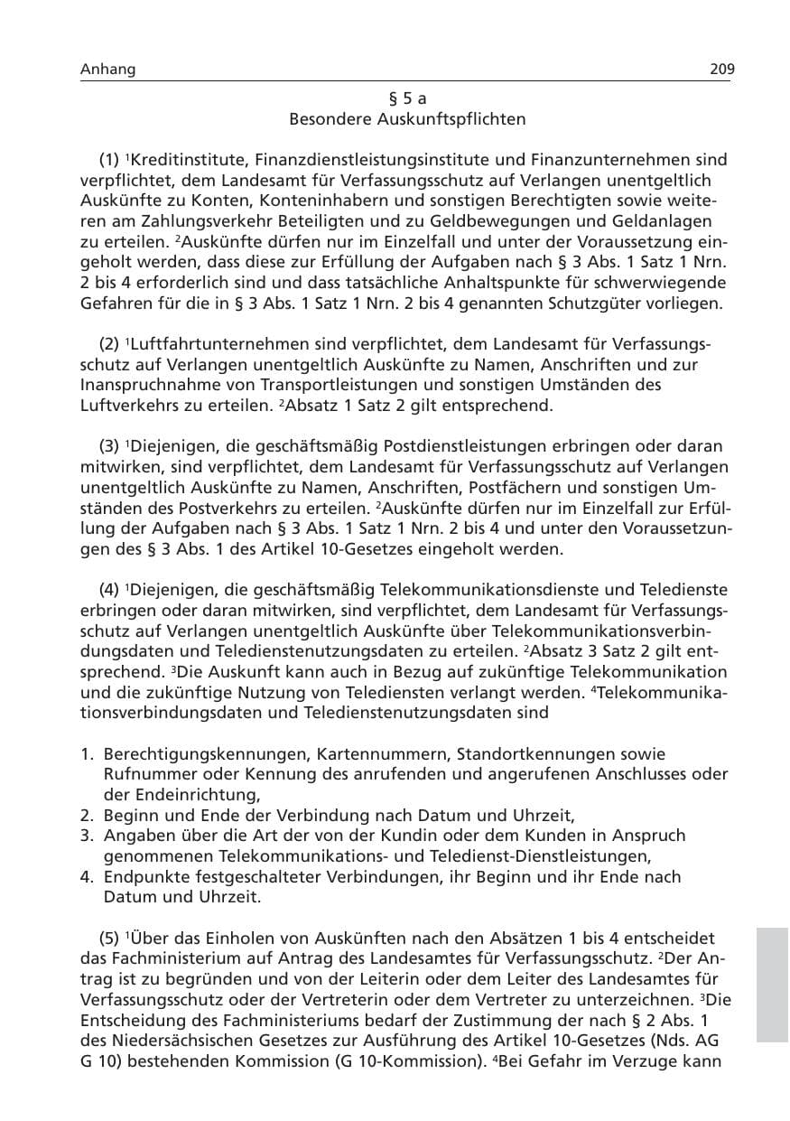 Seite 210 des Verfassungsschutzbericht 2006 Niedersachsen