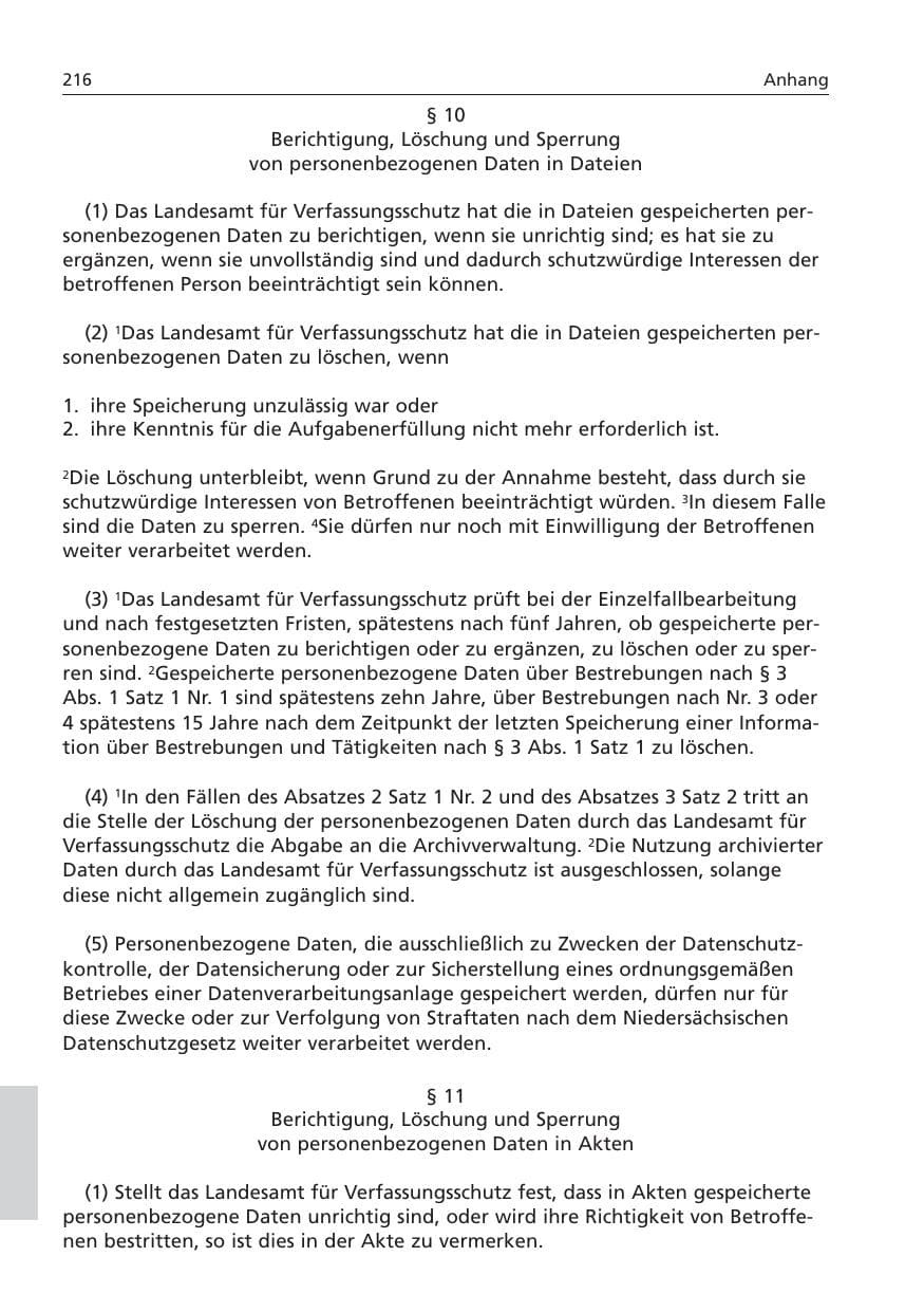 Seite 217 des Verfassungsschutzbericht 2006 Niedersachsen
