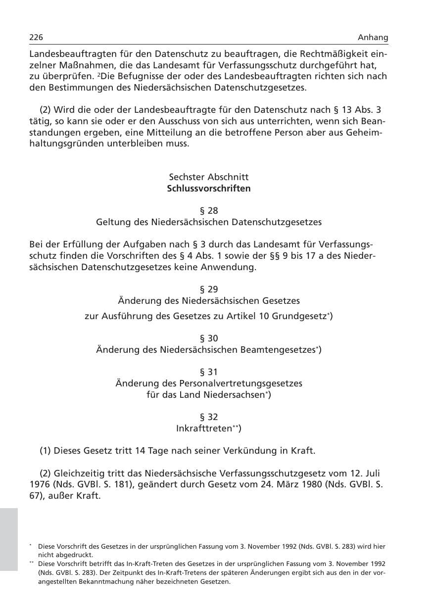 Seite 227 des Verfassungsschutzbericht 2006 Niedersachsen