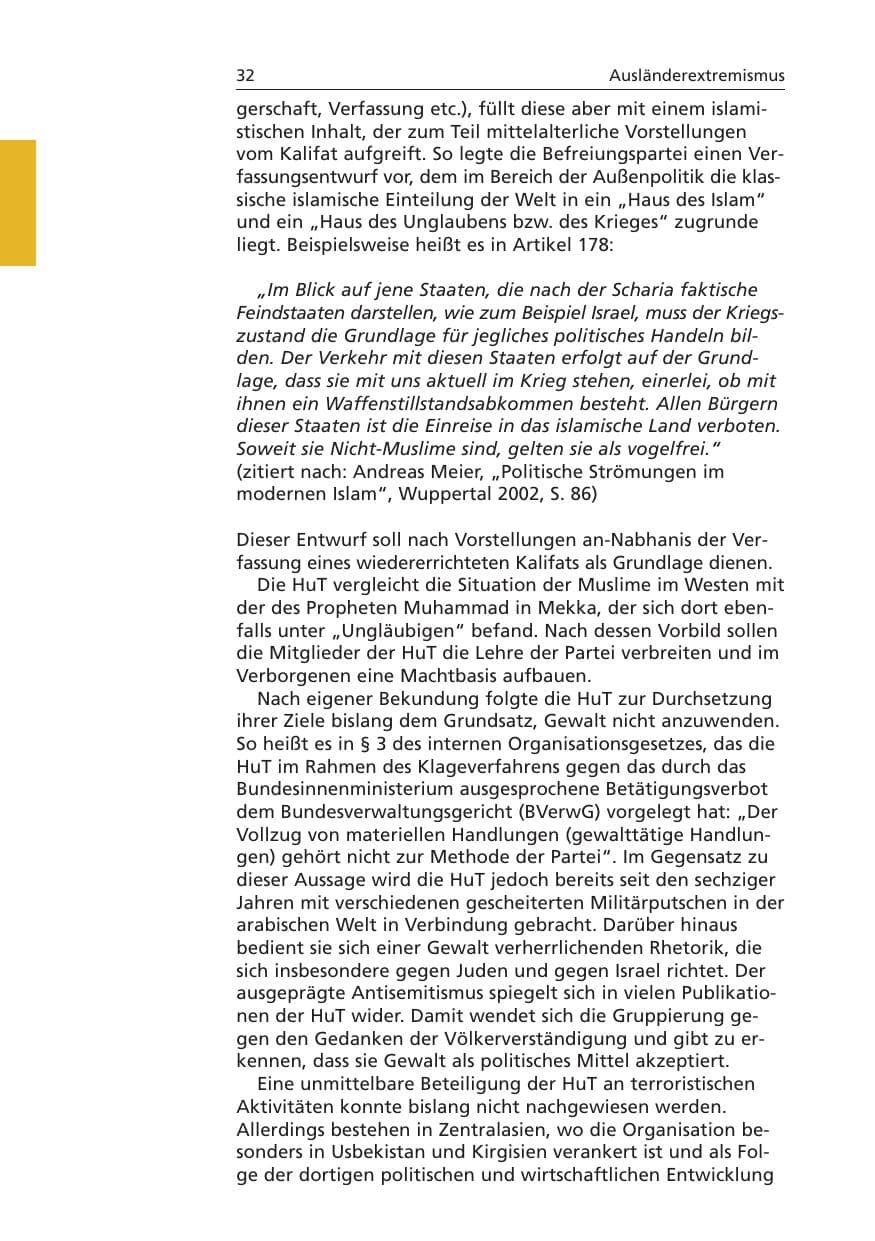 Seite 33 des Verfassungsschutzbericht 2006 Niedersachsen