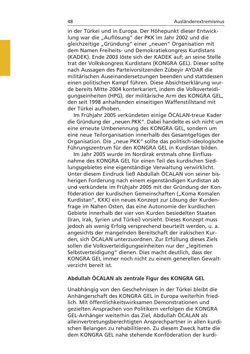 Seite 49 des Verfassungsschutzbericht 2006 Niedersachsen