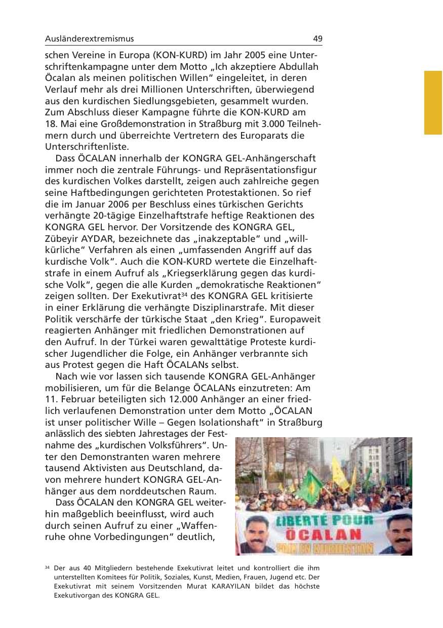 Seite 50 des Verfassungsschutzbericht 2006 Niedersachsen