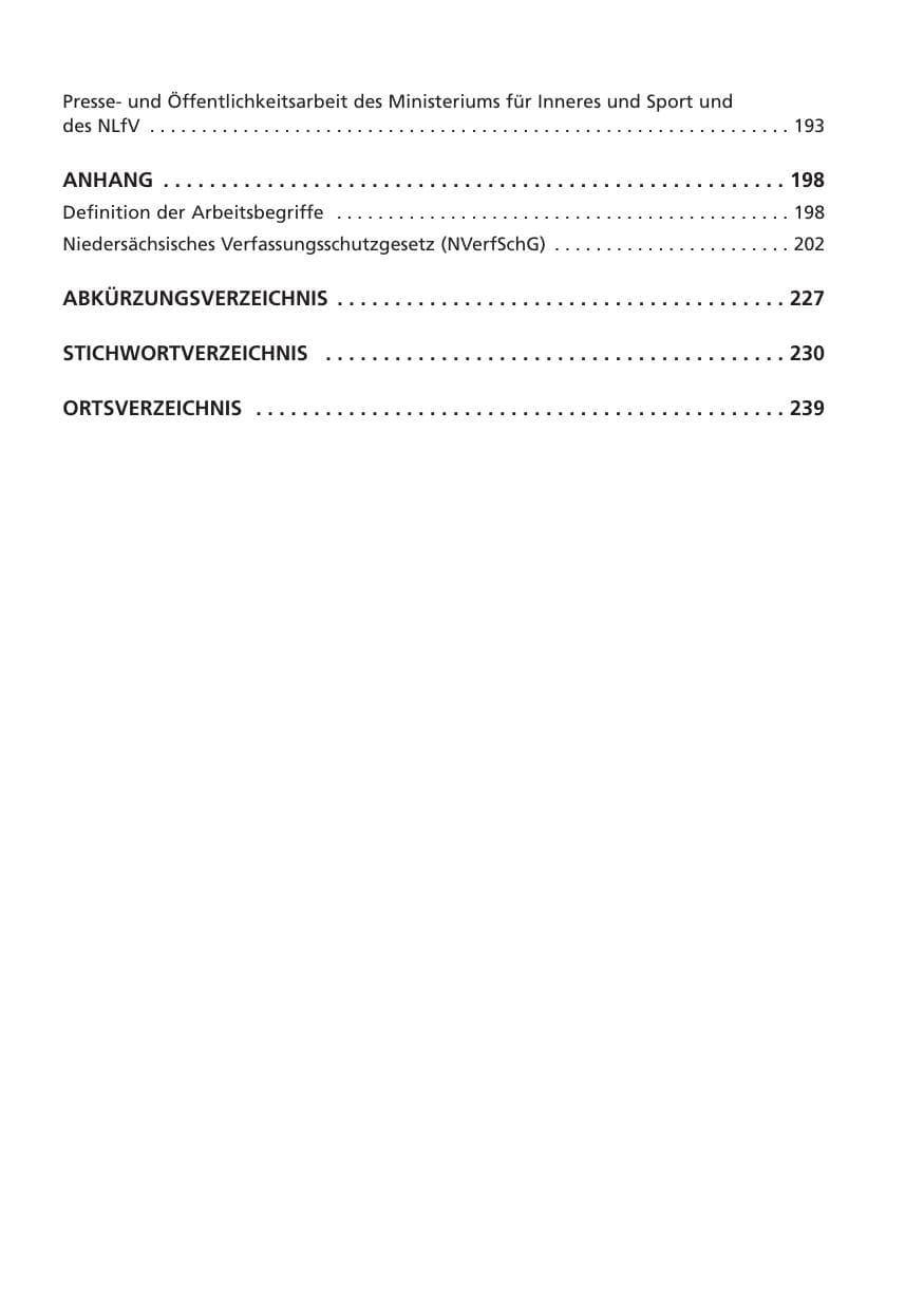 Seite 9 des Verfassungsschutzbericht 2006 Niedersachsen