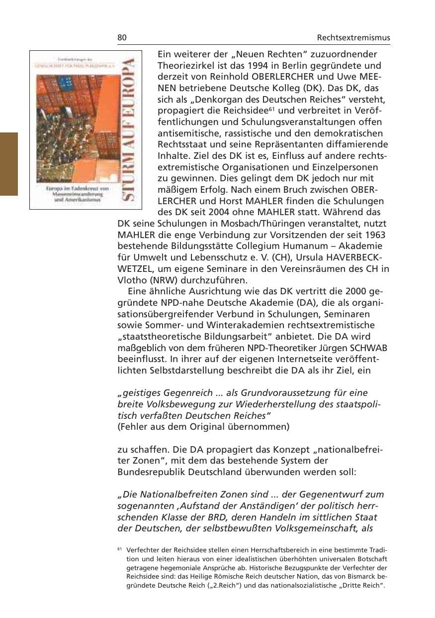 Seite 81 des Verfassungsschutzbericht 2006 Niedersachsen