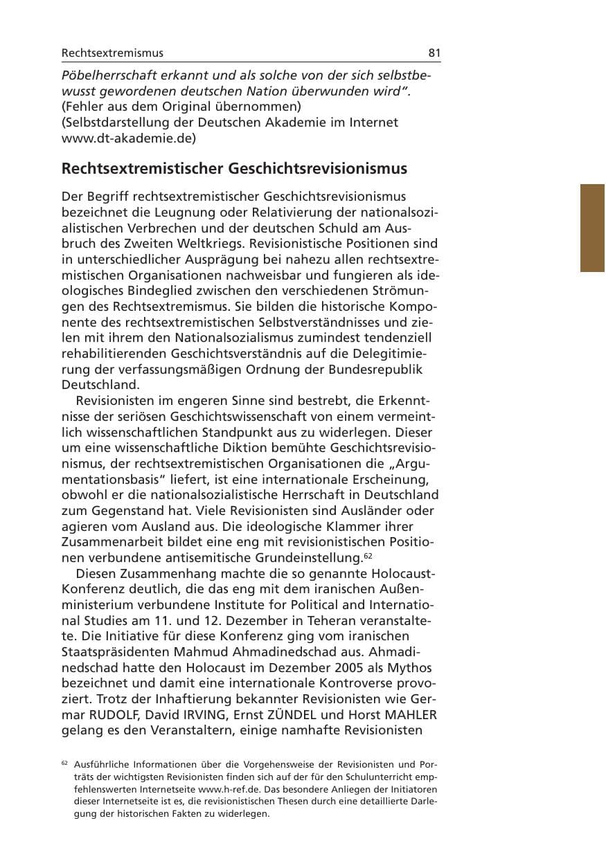 Seite 82 des Verfassungsschutzbericht 2006 Niedersachsen