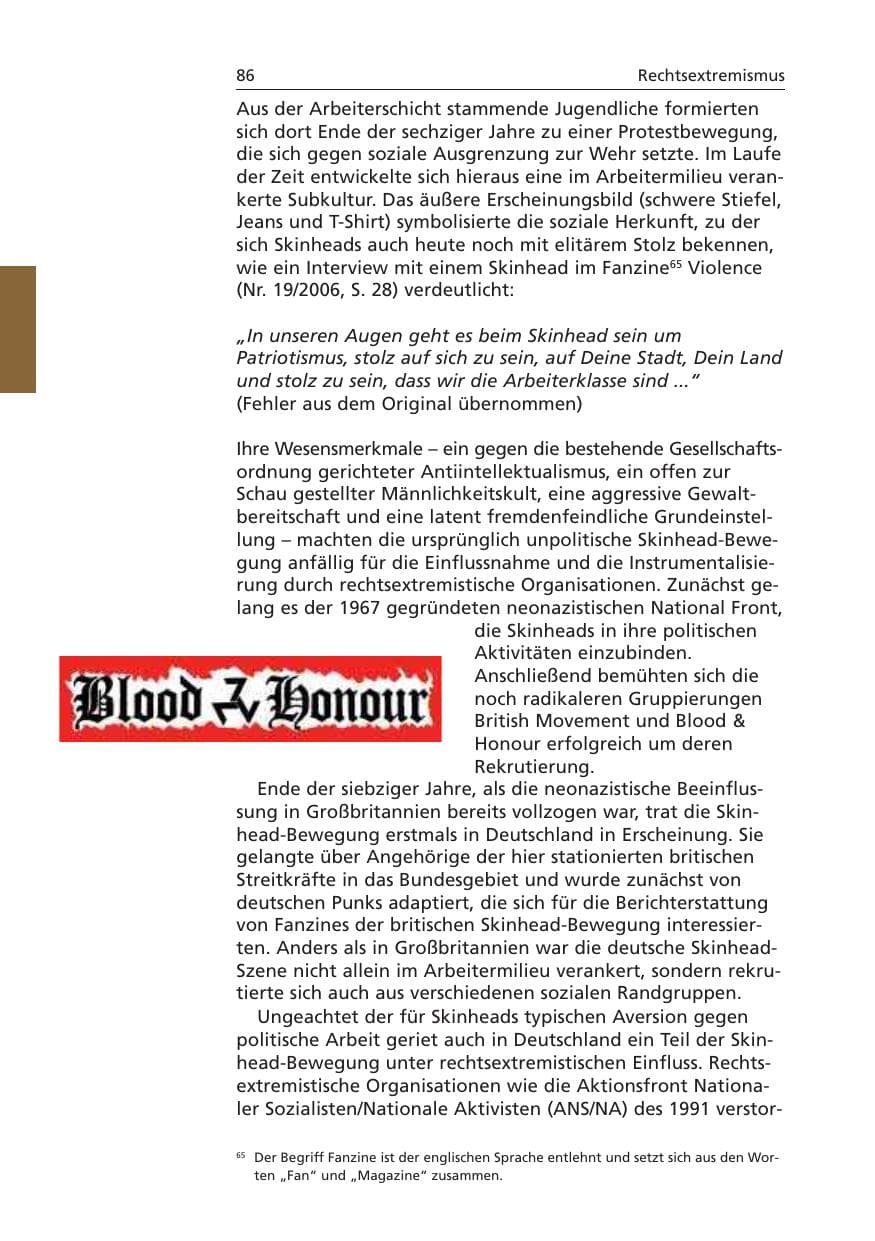 Seite 87 des Verfassungsschutzbericht 2006 Niedersachsen