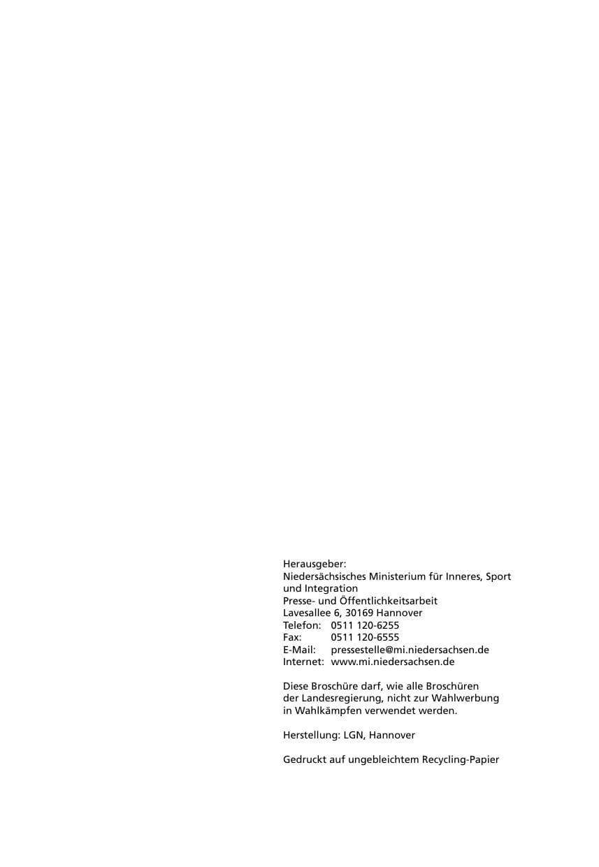 Seite 2 des Verfassungsschutzbericht 2007 Niedersachsen