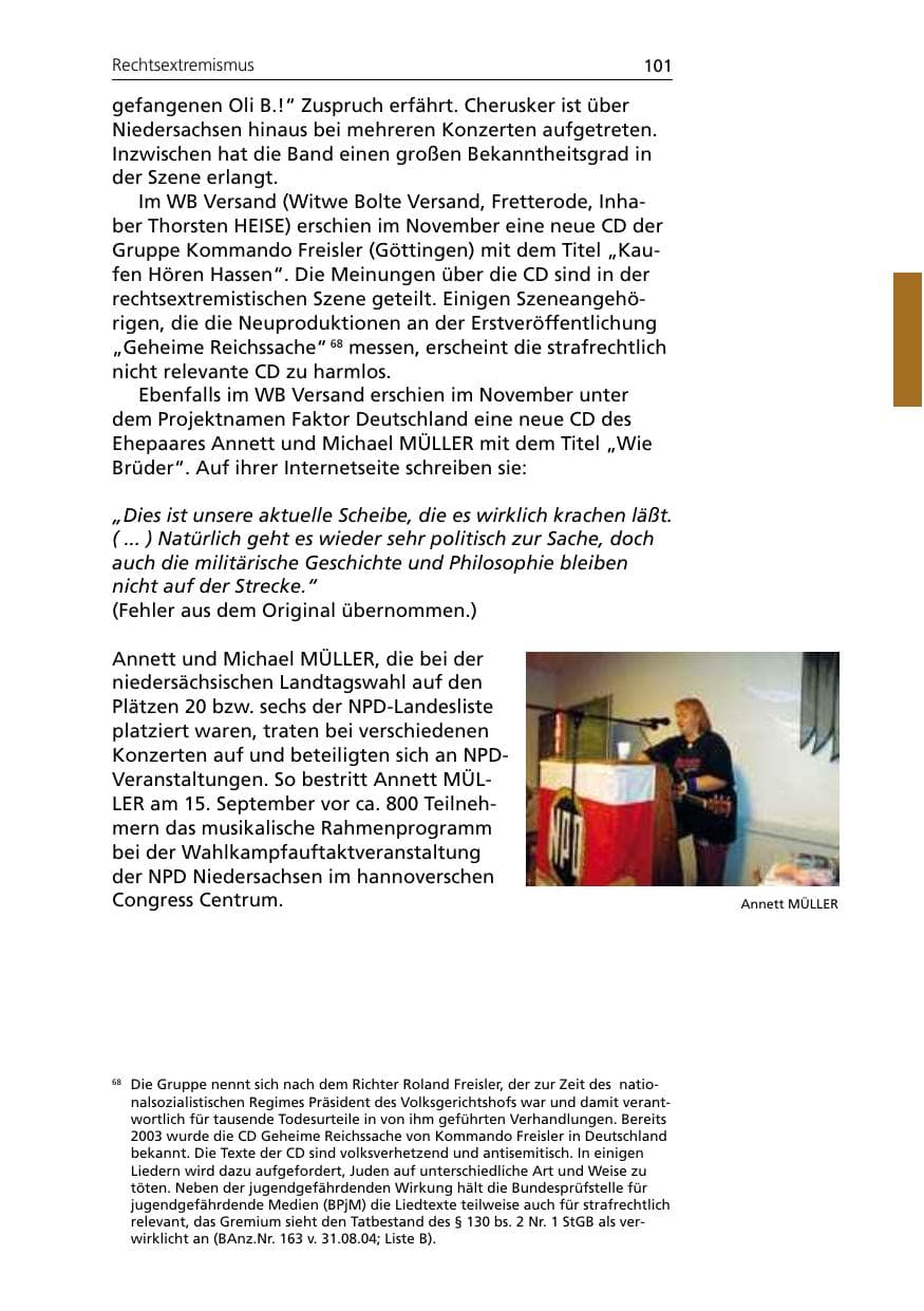 Seite 103 des Verfassungsschutzbericht 2007 Niedersachsen