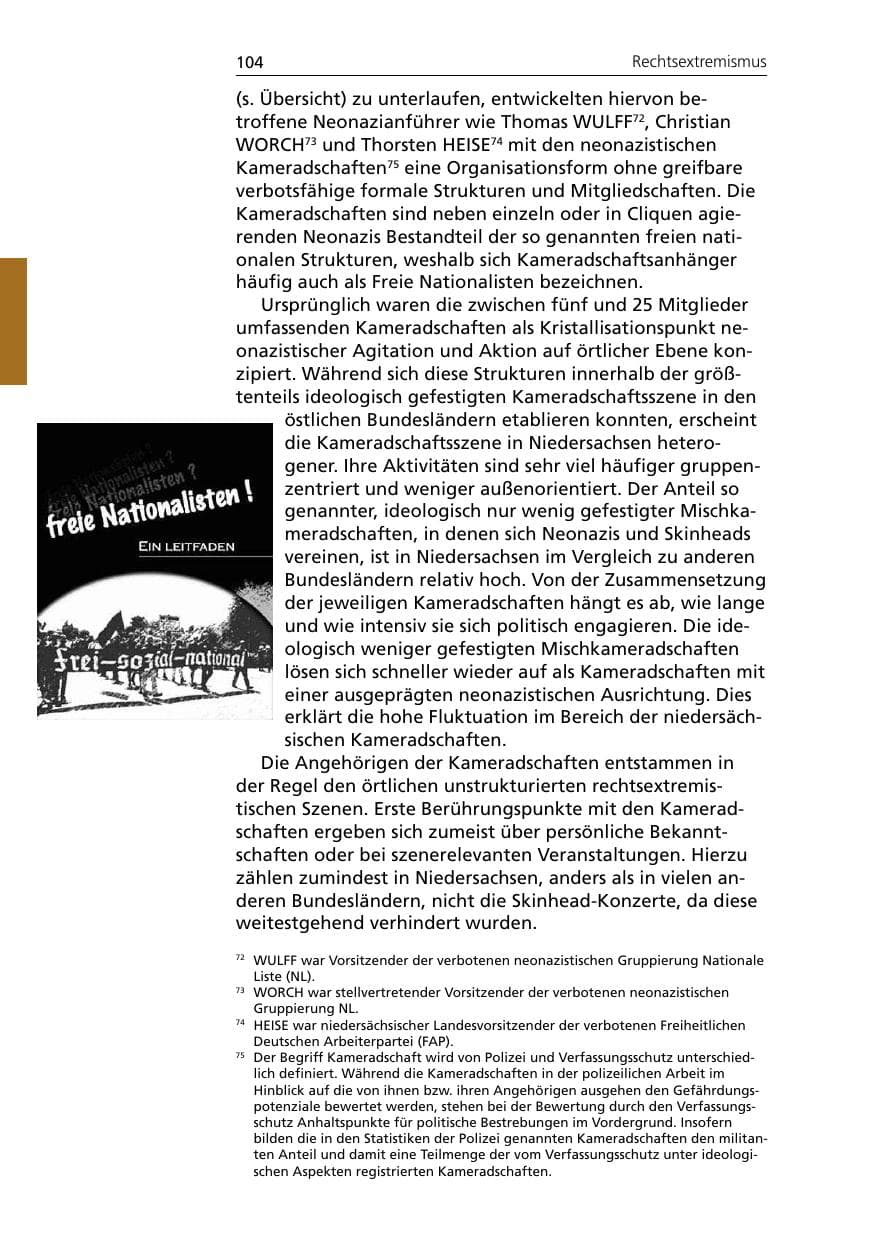 Seite 106 des Verfassungsschutzbericht 2007 Niedersachsen
