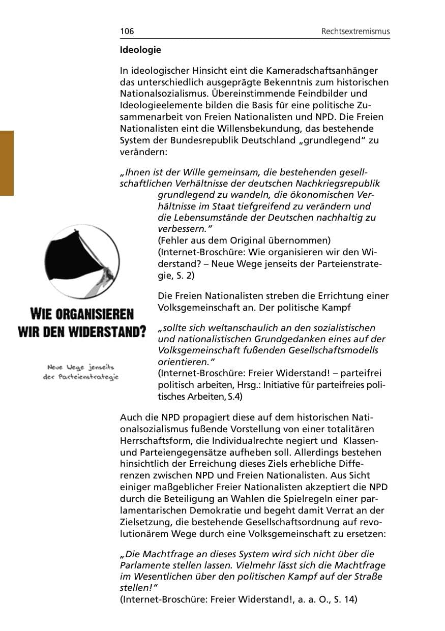 Seite 108 des Verfassungsschutzbericht 2007 Niedersachsen