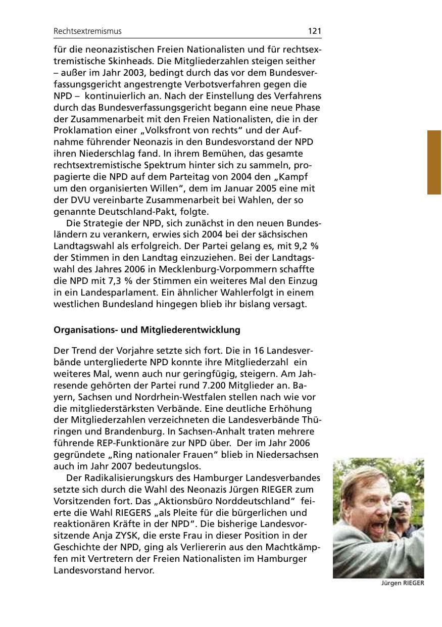 Seite 123 des Verfassungsschutzbericht 2007 Niedersachsen