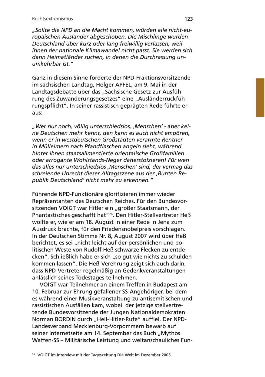 Seite 125 des Verfassungsschutzbericht 2007 Niedersachsen