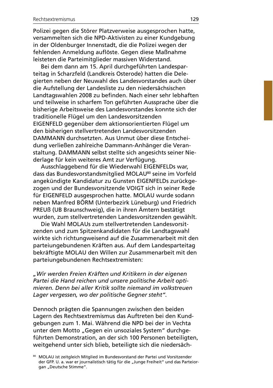 Seite 131 des Verfassungsschutzbericht 2007 Niedersachsen