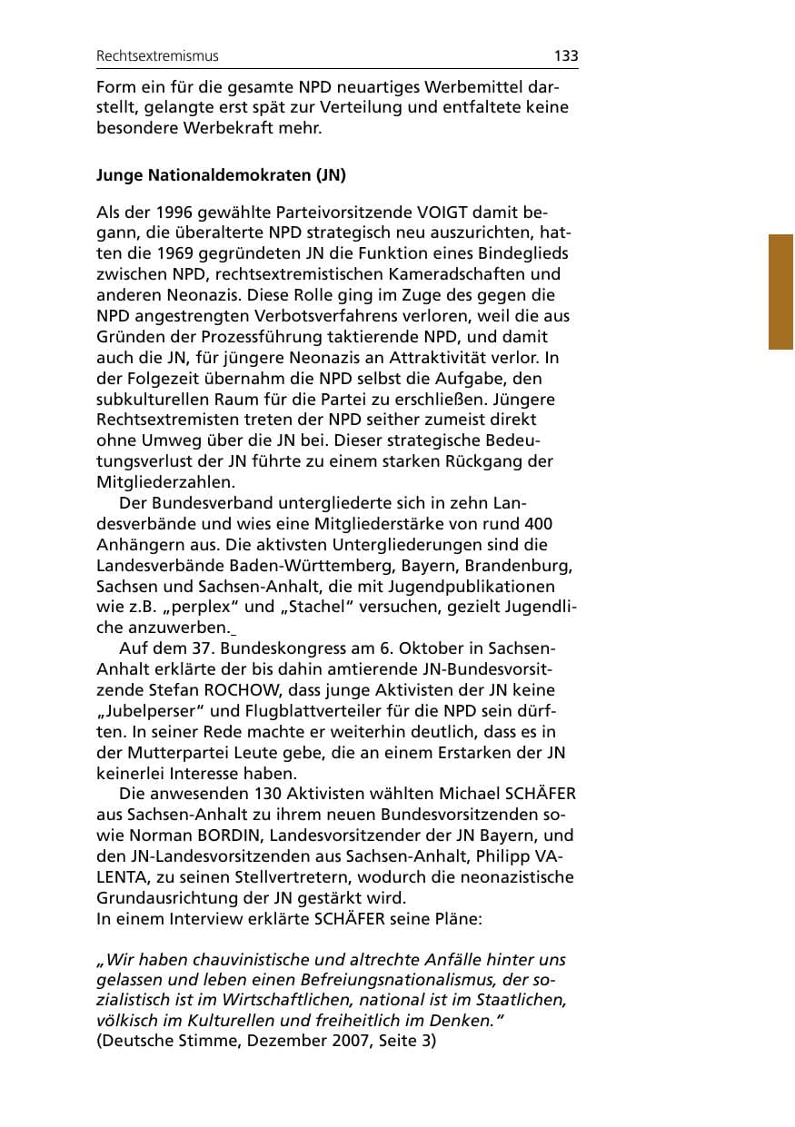 Seite 135 des Verfassungsschutzbericht 2007 Niedersachsen