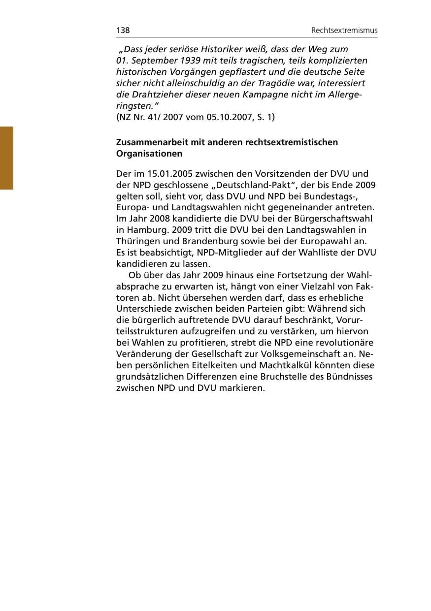 Seite 140 des Verfassungsschutzbericht 2007 Niedersachsen