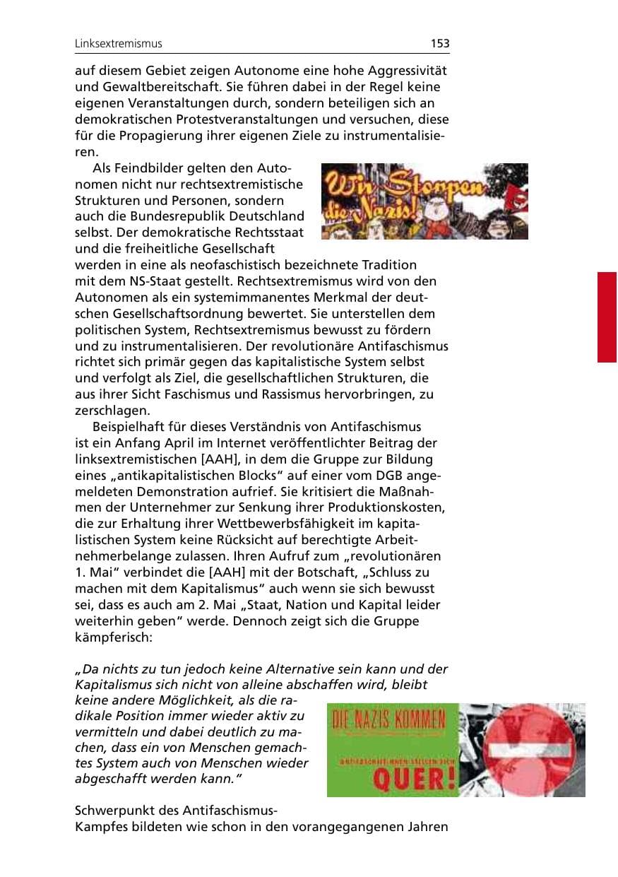 Seite 155 des Verfassungsschutzbericht 2007 Niedersachsen