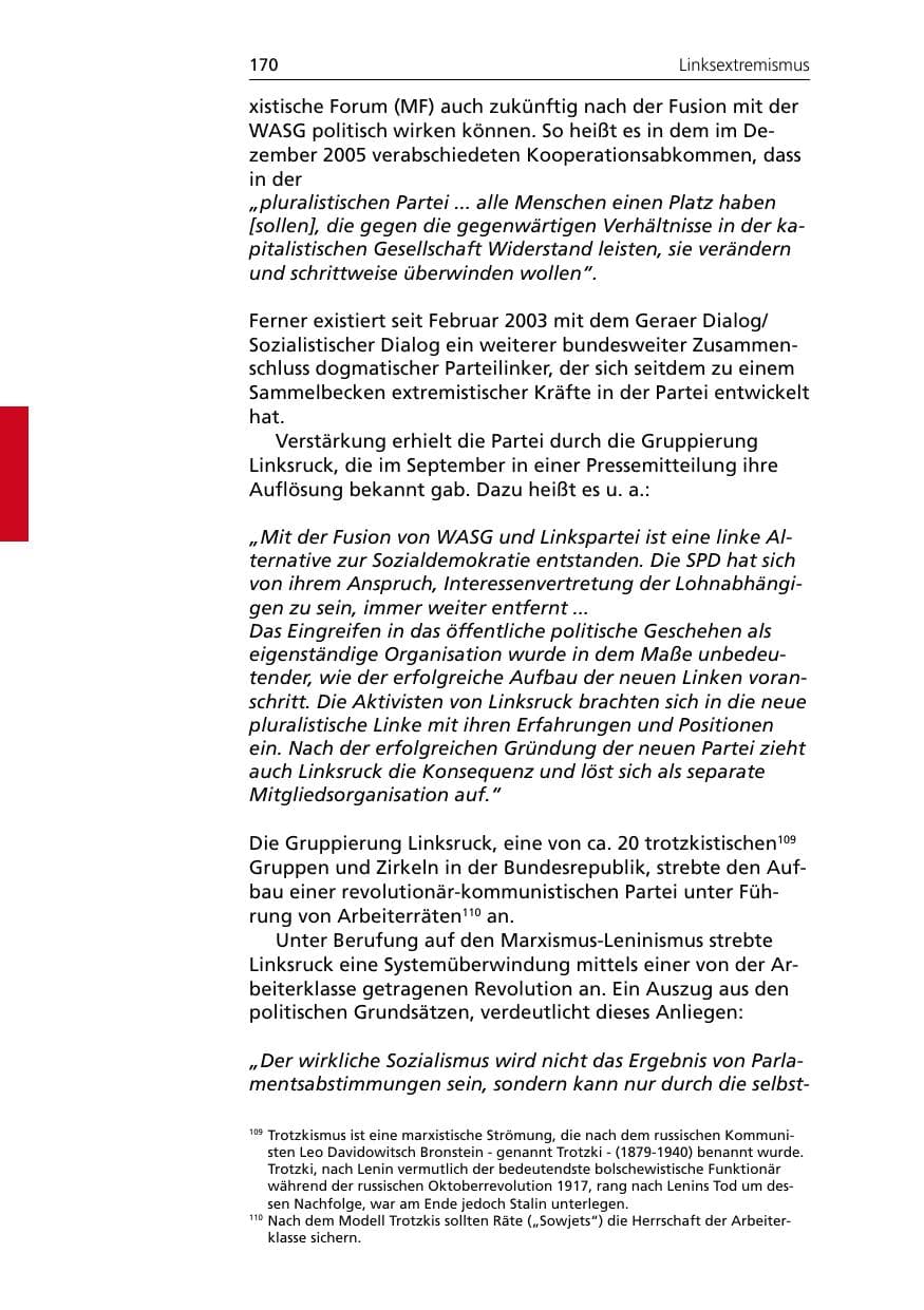 Seite 172 des Verfassungsschutzbericht 2007 Niedersachsen