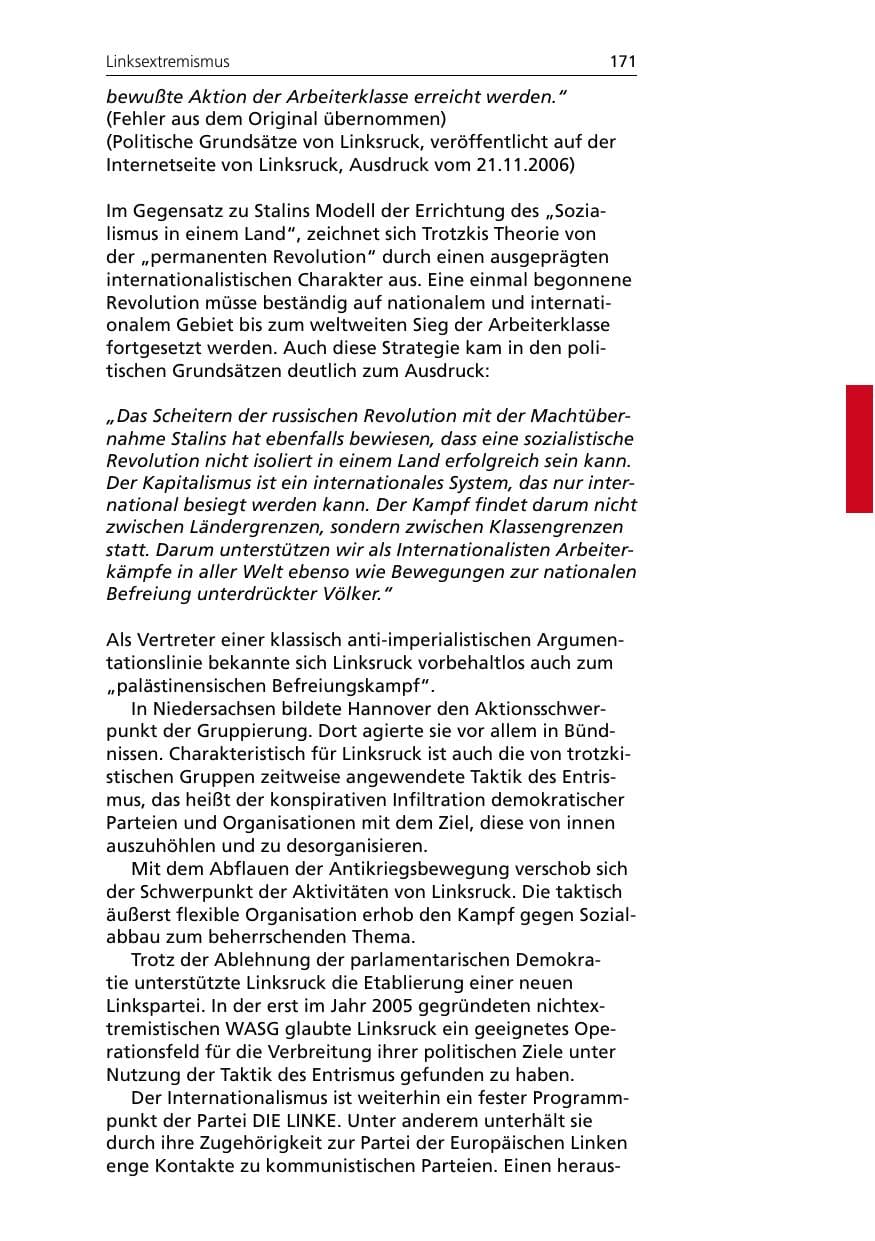 Seite 173 des Verfassungsschutzbericht 2007 Niedersachsen