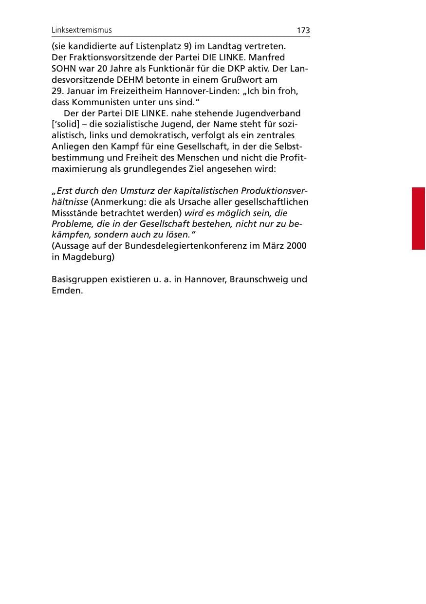 Seite 175 des Verfassungsschutzbericht 2007 Niedersachsen