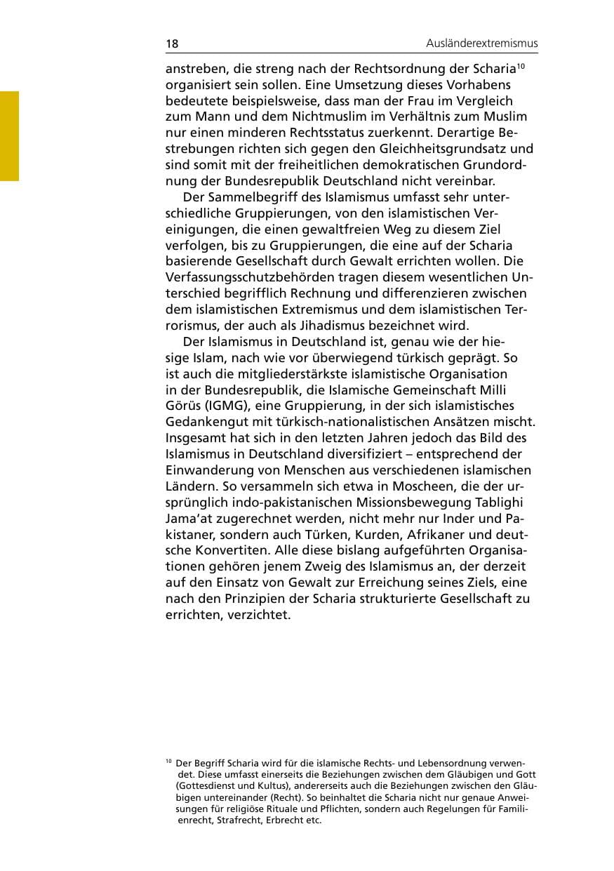 Seite 20 des Verfassungsschutzbericht 2007 Niedersachsen