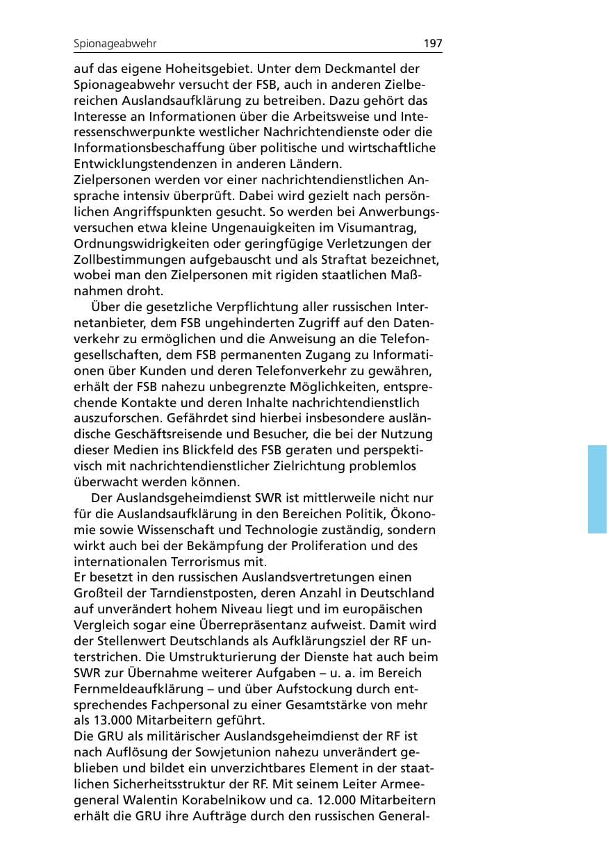 Seite 199 des Verfassungsschutzbericht 2007 Niedersachsen