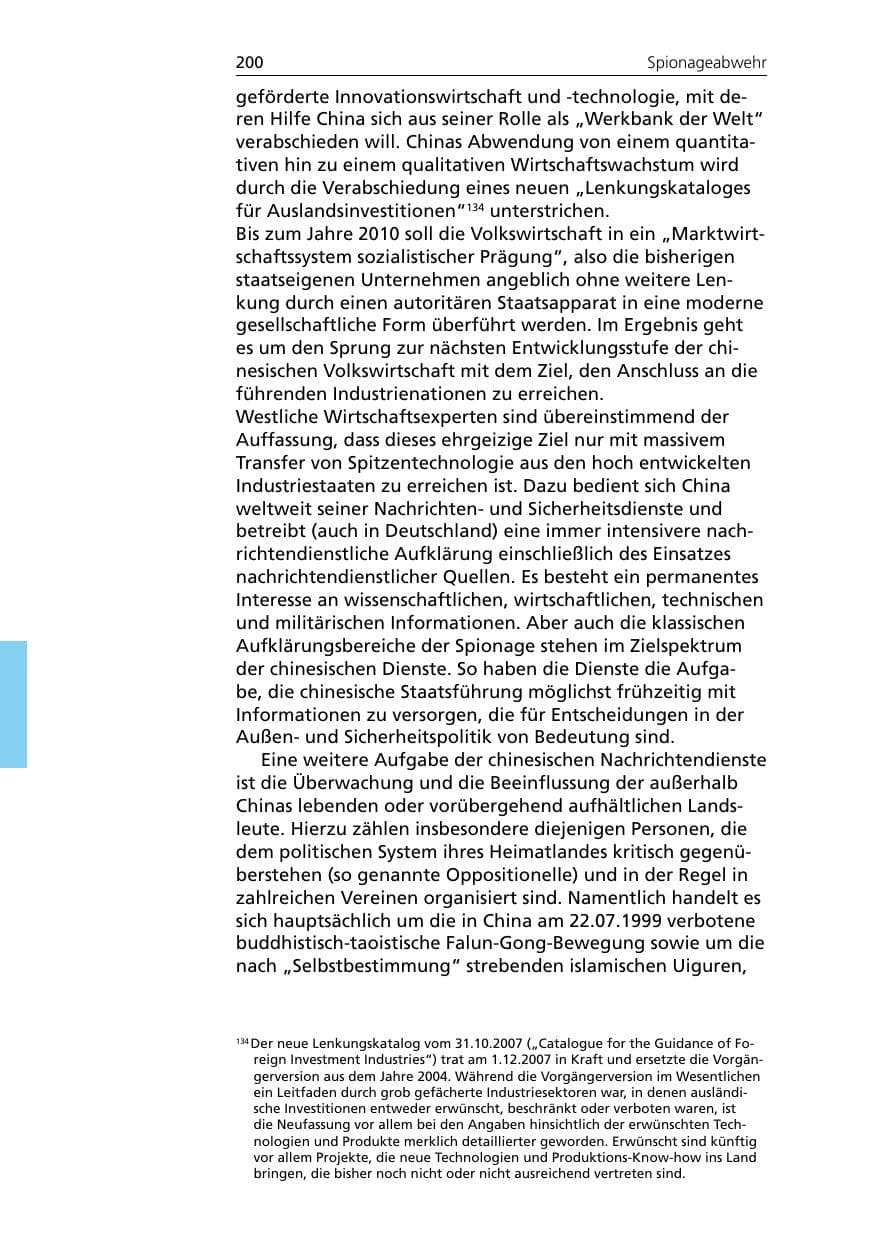 Seite 202 des Verfassungsschutzbericht 2007 Niedersachsen