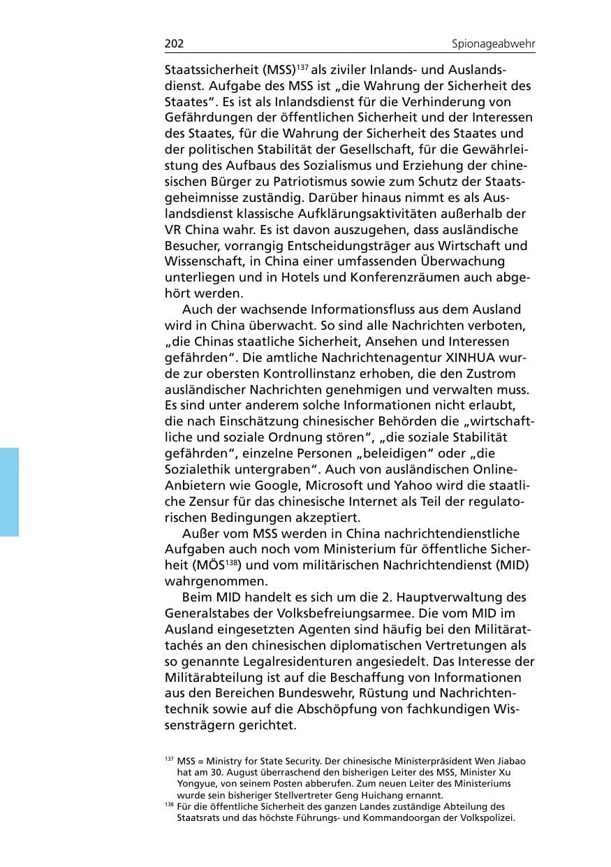 Seite 204 des Verfassungsschutzbericht 2007 Niedersachsen