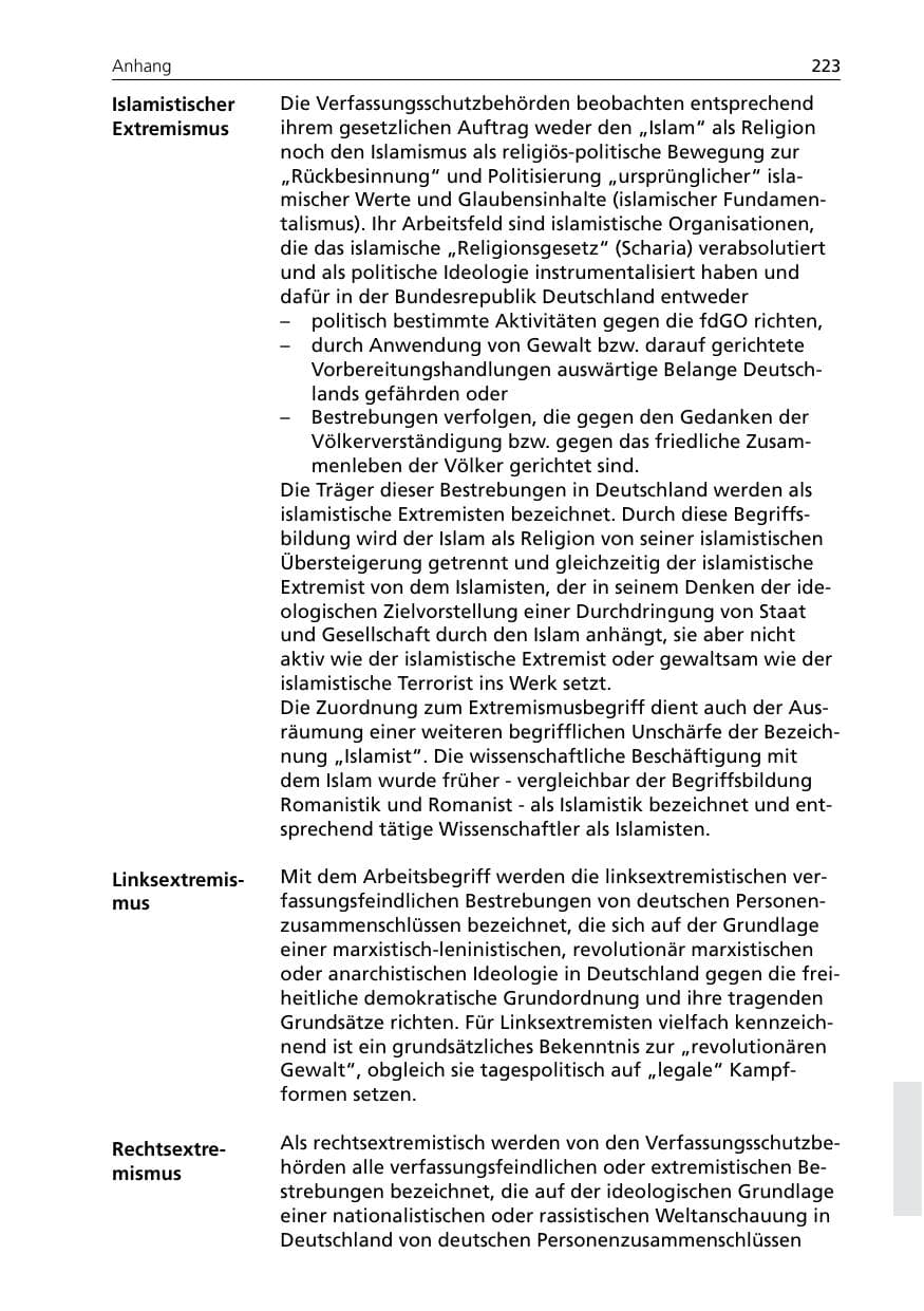 Seite 225 des Verfassungsschutzbericht 2007 Niedersachsen