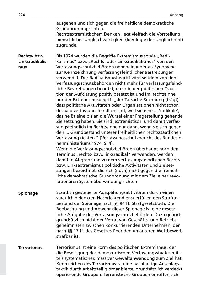 Seite 226 des Verfassungsschutzbericht 2007 Niedersachsen