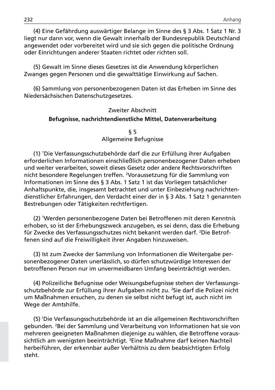 Seite 234 des Verfassungsschutzbericht 2007 Niedersachsen