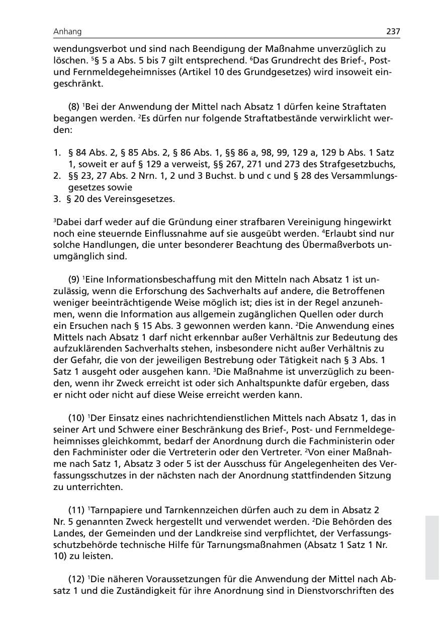 Seite 239 des Verfassungsschutzbericht 2007 Niedersachsen
