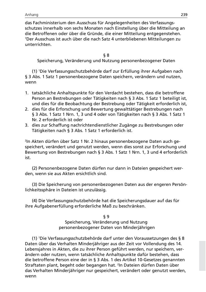 Seite 241 des Verfassungsschutzbericht 2007 Niedersachsen