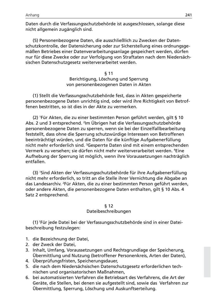Seite 243 des Verfassungsschutzbericht 2007 Niedersachsen