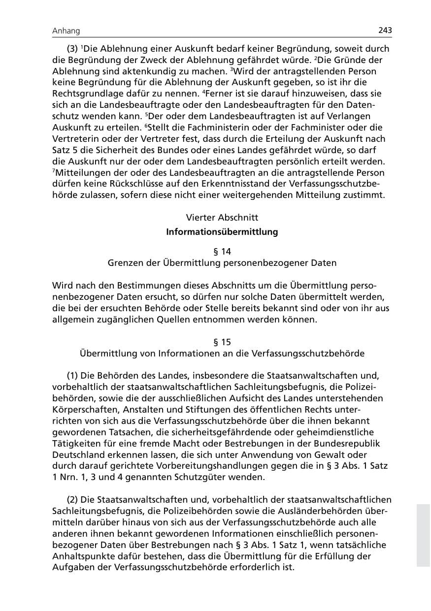 Seite 245 des Verfassungsschutzbericht 2007 Niedersachsen