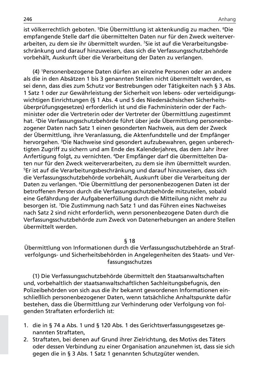 Seite 248 des Verfassungsschutzbericht 2007 Niedersachsen