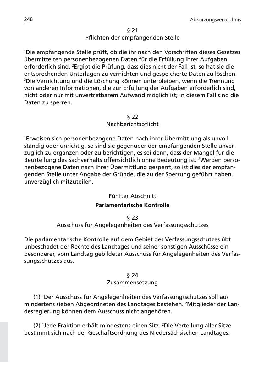 Seite 250 des Verfassungsschutzbericht 2007 Niedersachsen