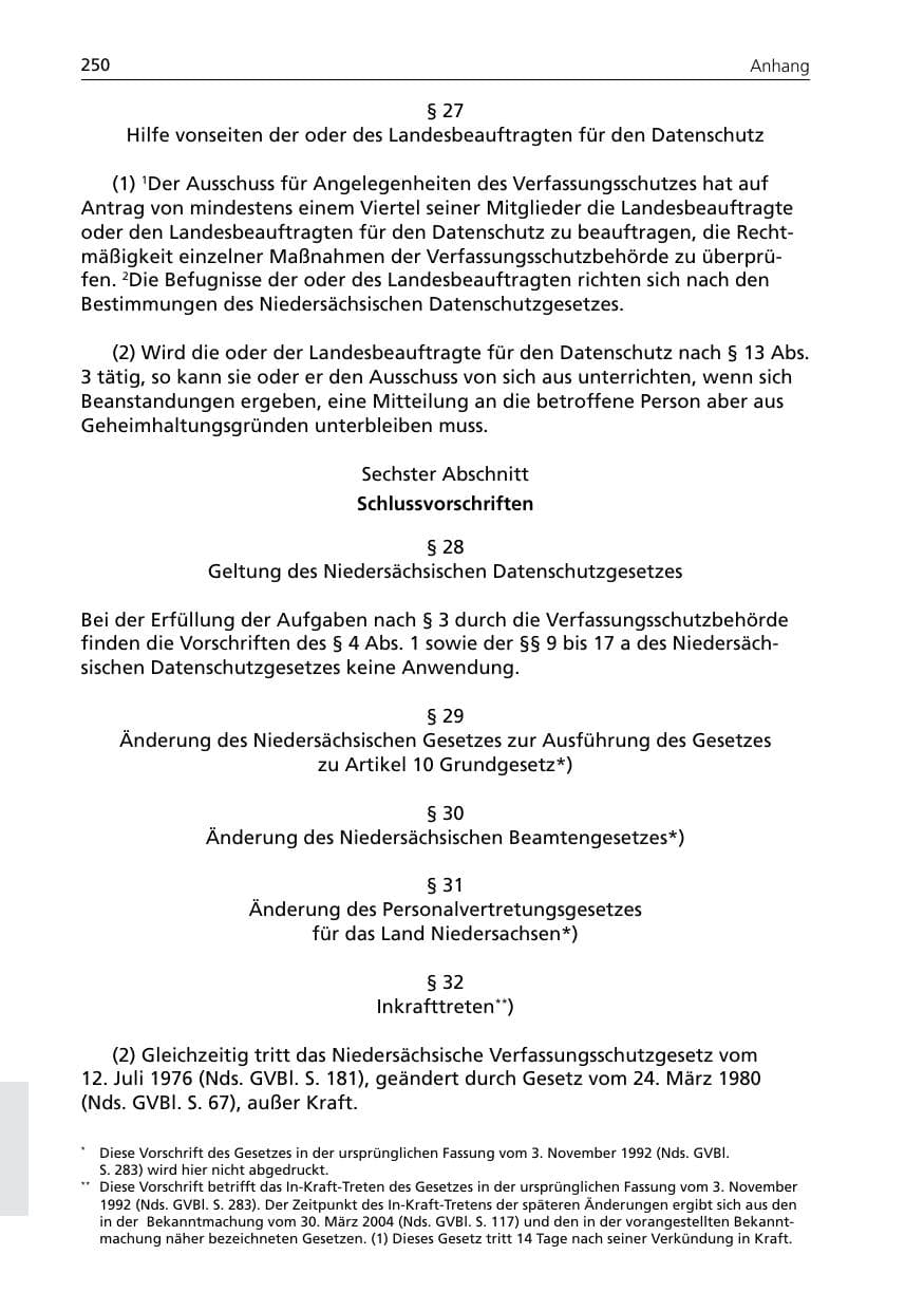 Seite 252 des Verfassungsschutzbericht 2007 Niedersachsen