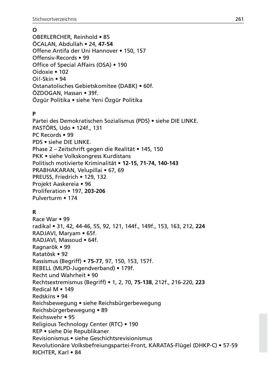 Seite 263 des Verfassungsschutzbericht 2007 Niedersachsen