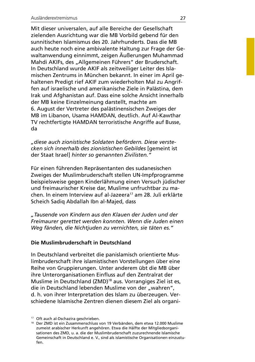 Seite 29 des Verfassungsschutzbericht 2007 Niedersachsen