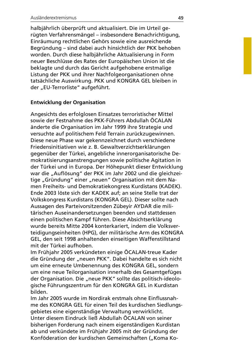 Seite 51 des Verfassungsschutzbericht 2007 Niedersachsen