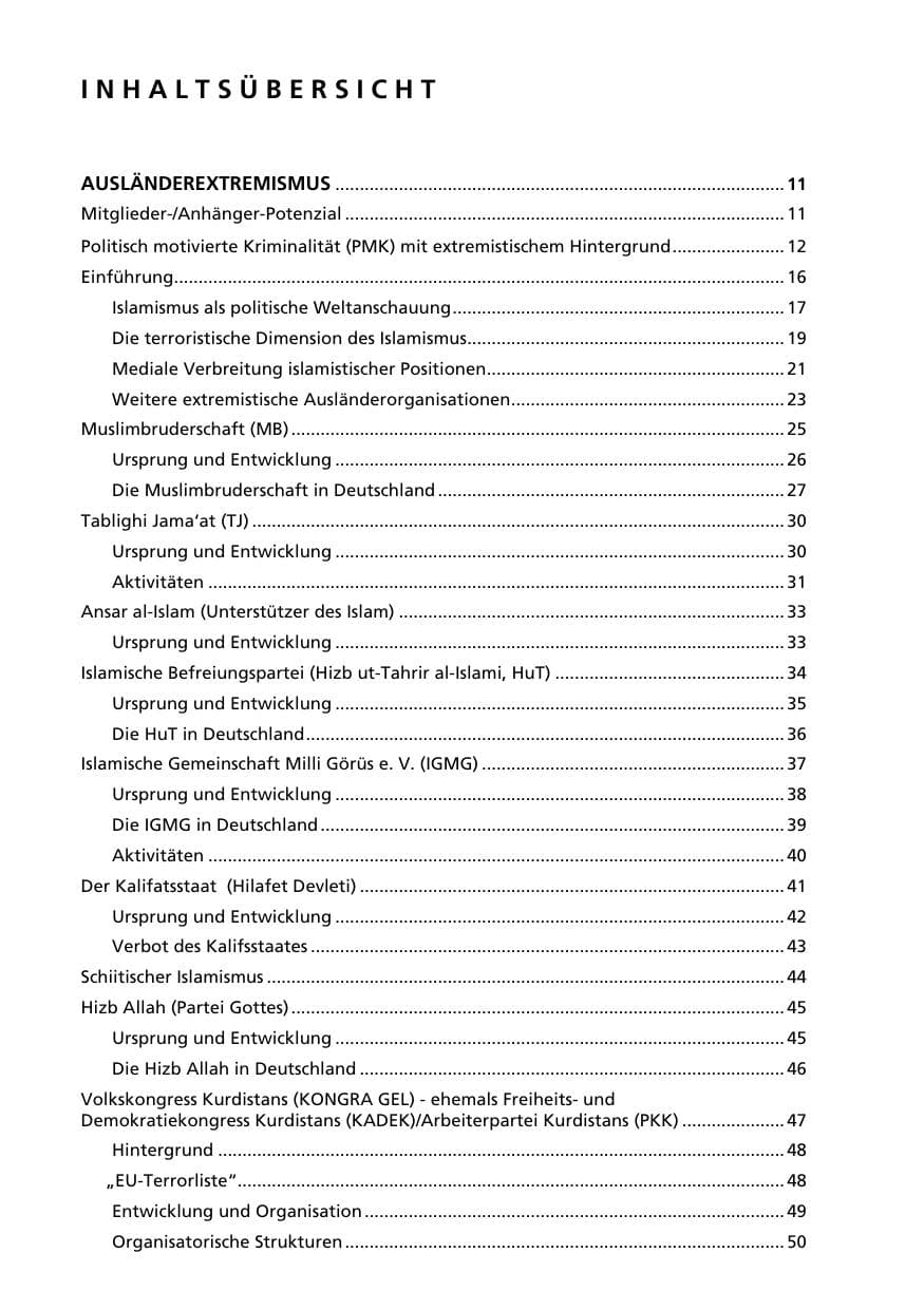 Seite 8 des Verfassungsschutzbericht 2007 Niedersachsen