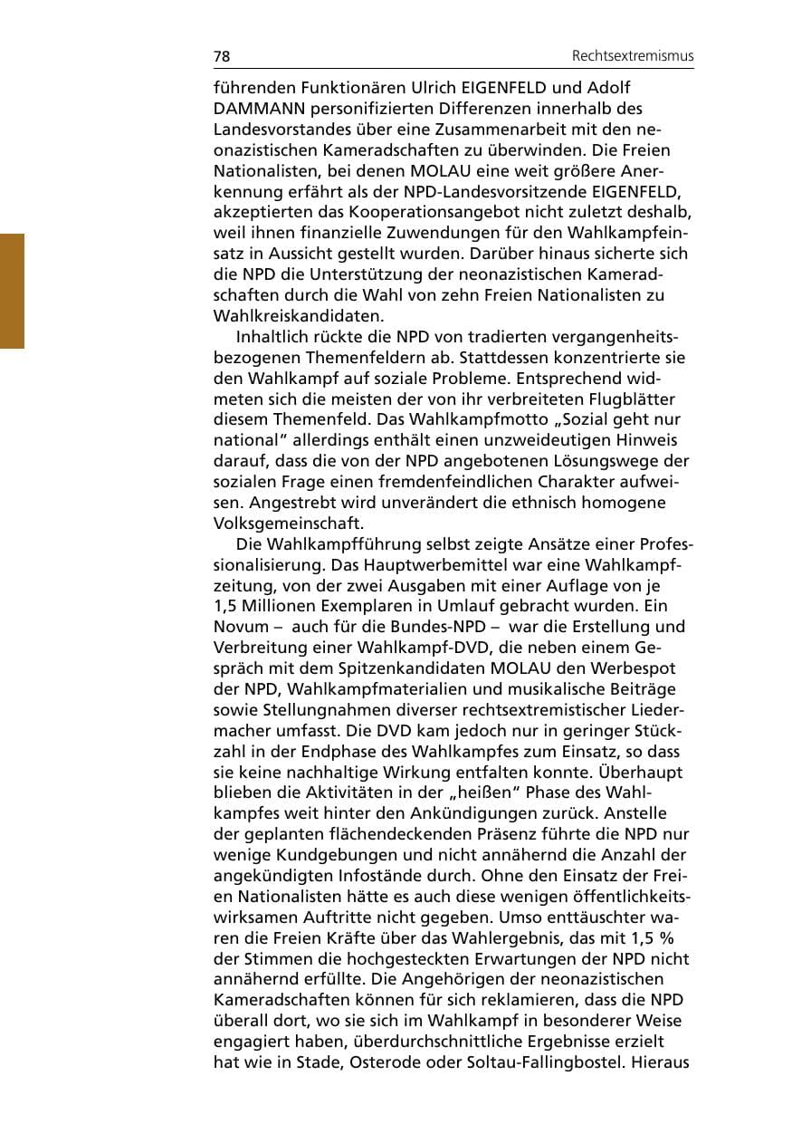 Seite 80 des Verfassungsschutzbericht 2007 Niedersachsen