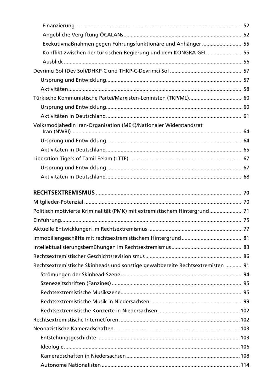 Seite 9 des Verfassungsschutzbericht 2007 Niedersachsen