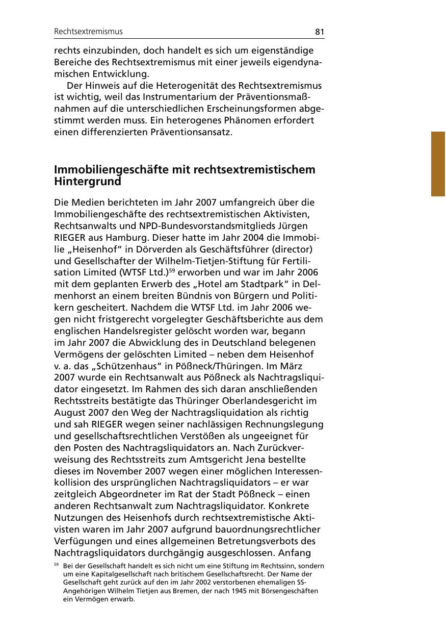 Seite 83 des Verfassungsschutzbericht 2007 Niedersachsen